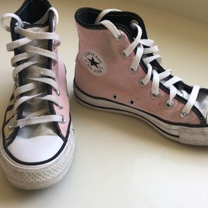COPY - Converse women’s custom high tops// Zebra print and Pink